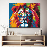 Pop Art Lion - Painting by Numbers